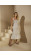 Vestido Linho Midi Milagres Areia Listrado