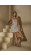 Vestido Linho Curto Pipa Areia Listrado