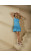Vestido Linho Curto Pipa Azul