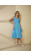Vestido Linho Midi Milagres Azul