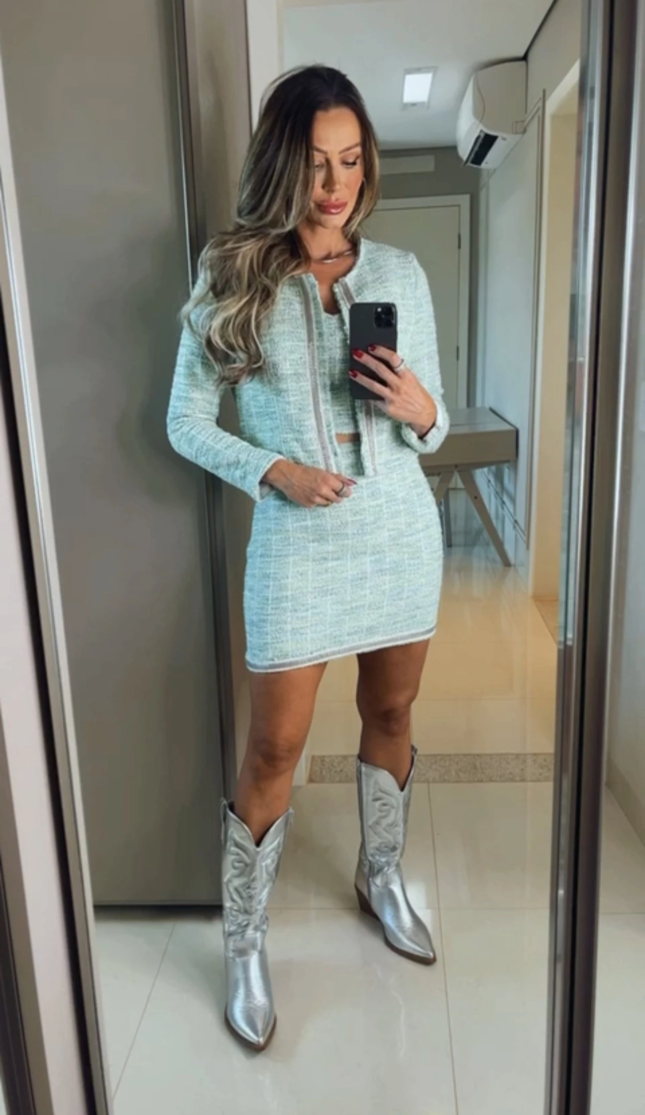 Saia Tweed Lala Verde