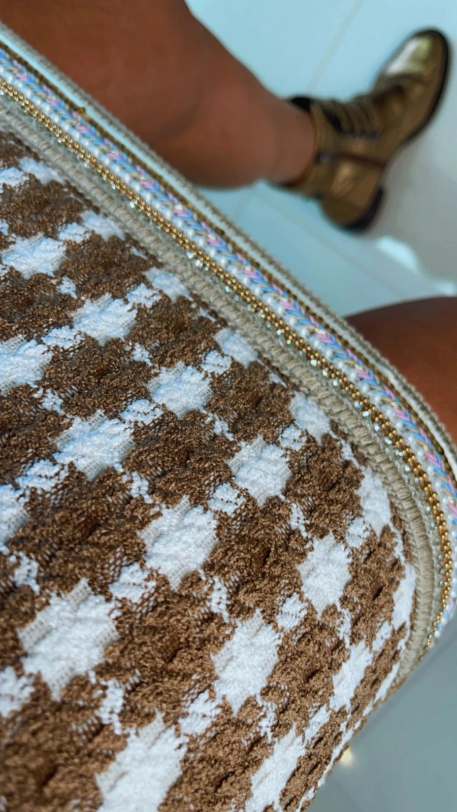 Saia Tweed Mara Caramelo