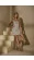 Vestido Linho Curto Pipa Areia Listrado