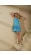 Vestido Linho Curto Pipa Azul