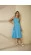 Vestido Linho Midi Milagres Azul